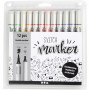 Sketch Marker, line width: 1+2-5 mm, 12 pcs, asstd colours