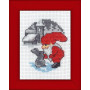 Permin Embroidery Kit Picture Rabbit and Elf 6x8cm