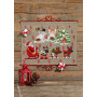 Permin Embroidery Kit Advent Calender Reindeer and Snowmen 58x45 cm