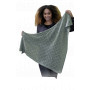 Sage Dream by DROPS Design - Knitted Shawl with Lace Pattern 144x72 cm