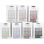Rhinestones, assorted colours, D 6+8+10 mm, 7x10 pack/ 1 pack