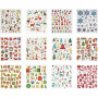Book of stickers, christmas, 15x16,5 cm, 12 sheet/ 1 pack