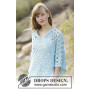 Sky Love by DROPS Design - Crochet Poncho with Lace Pattern Size S - XXXL