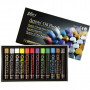 Gallery Oil Pastel, metallic colours, L: 7 cm, thickness 11 mm, 12 pc/ 1 pack
