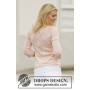 Peach Macaroon by DROPS Design - Knitted Jacket with Lace Pattern Size S - XXXL
