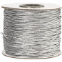 Elastic Beading Cord, silver, thickness 1 mm, 100 m/ 1 roll