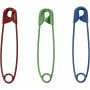 Safety Pins, L: 34 mm, thickness 0,8-1,00 mm, 100 pc/ 10 pack