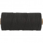 Cotton Twine, black, L: 315 m, thickness 1 mm, Thin quality 12/12, 220 g/ 1 ball