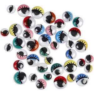 Wiggly Eyes, not sticky, Dia. 20 mm, 500 pc/ 1 pack