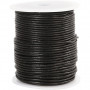 Leather Cord, black, thickness 2 mm, 50 m/ 1 roll