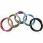 Aluminium Wire, assorted colours, thickness 1,5 mm, 20 m/ 5 pack