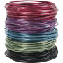 Aluminium Wire, assorted colours, thickness 3 mm, 5 m/ 5 pack