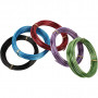 Aluminium Wire, assorted colours, thickness 3 mm, 5x5 m/ 1 pack