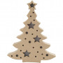 Cardboard figure with built-in light, Christmas tree, H: 27 cm, depth 4 cm, W: 21.5 cm, 1 pc.