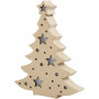 Cardboard figure with built-in light, Christmas tree, H: 27 cm, depth 4 cm, W: 21.5 cm, 1 pc.