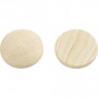 Wooden buttons, D 25 mm, thickness 5 mm, 150 pc/ 1 pack