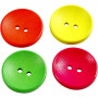 Wooden Buttons, D 25 mm, hole size 2 mm, 80 pc/ 1 pack