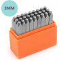 Embossing Stamps, size 3 mm, 27 pcs