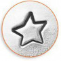 Embossing Stamp, Star, size 3 mm, L: 65 mm, 1 pc
