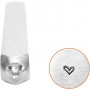Embossing Stamp, Heart, size 3 mm, L: 65 mm, 1 pc