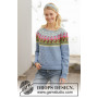 Flamingo Parade by DROPS Design - Knitted Jumper Pattern Sizes S - XXXL