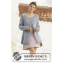 April Showers Jacket by DROPS Design - Knitted long jacket Pattern Sizes S - XXXL