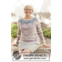 Egyptian Feathers by DROPS Design - Knitted Jumper Pattern Sizes S - XXXL