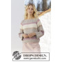 Rose Water by DROPS Design - Knitted Jumper Pattern Sizes S - XXXL