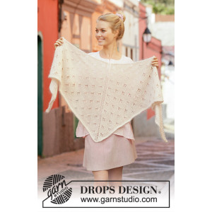 Come Winter by DROPS Design - Knitted Poncho with high Collar