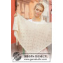 Ivory Dream by DROPS Design - Knitted Shawl Pattern 180x68 cm
