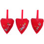 Permin Embroidery Kit Christmas Heart 13x12cm - 3 pcs