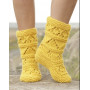 Lemon Twist by DROPS Design - Knitted Booties Pattern size 35 - 42