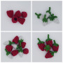 Karla's Raspberries by Rito Krea - Fruit Crochet Pattern 9cm - 5 pcs