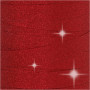 Gift ribbon, red, B: 10 mm, glitter, 100 m/ 1 rl.