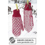 Christmas Magic Hands by DROPS Design - Knitted Mittens Pattern One-size