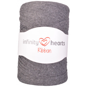 Infinity Hearts Ribbon Fabric Yarn 06 Dark Grey