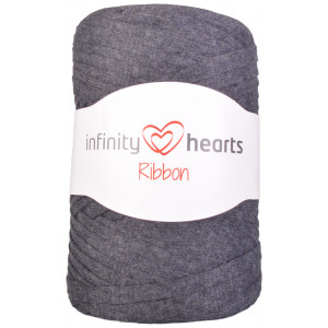 Infinity Hearts Ribbon Fabric Yarn 07 Anthracite