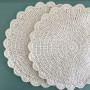 Placemat with Shell Stitch Edge by Rito Krea - Placemat Crochet Pattern 34 cm