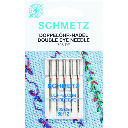 Schmetz Double Eye Needle, Size 80/12