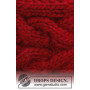 Little Red Riding Slippers by DROPS Design - Knitted Slippers with Cables Pattern Size 35 - 42