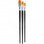 Gold Line Brushes, L: 30-33 cm, W: 12-20 mm, flat, 3 pc/ 1 pack