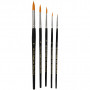 Gold Line Brushes, size 1-18, W: 2-7 mm, 5 pcs