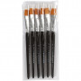 Gold Line Brushes, L: 19 cm, W: 17 mm, 6 pc/ 6 pack