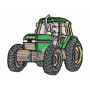 Iron On Mending Patch Tractor Green 6x6.5 cm - 1 pcs