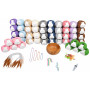 Infinity Hearts Rose Mega Knitting Pack 40cm Circular needles - 6 kg. Yarn - 12x10 colours