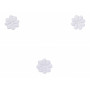 Iron On Mending Patches White Flower 2cm - 3 pcs