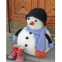 Frank by DROPS Design - Knitted Snowman with Scarf and Hat Pattern 36 cm