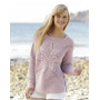 Morning Star by DROPS Design - Knitted Jumper with Leaf Pattern Size S - XXXL