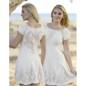 Summer Feeling by DROPS Design - Knitted Dress with Lace Pattern Size S - XXXL