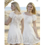 Summer Feeling by DROPS Design - Knitted Dress with Lace Pattern Size S - XXXL